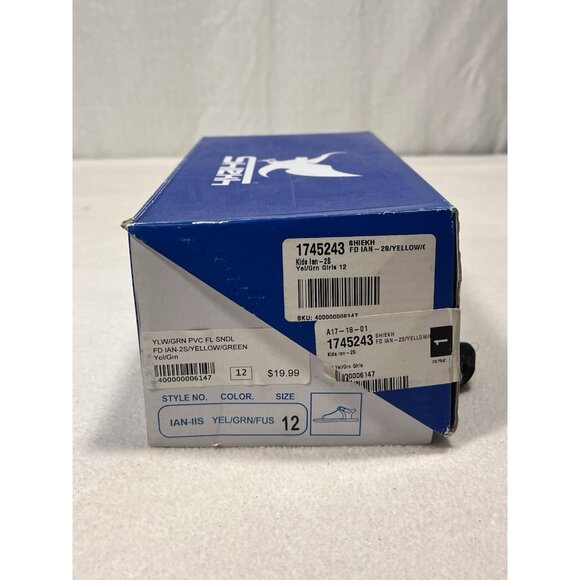 Girls Jelly Sandals Size 12 Shiekh IAN-IIS Pink Yellow Green New in Box - Picture 2 of 12